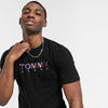 Tommy Color Embroidered Black Tshirt 6217