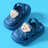 Honest Baby Bear Face Cadet Blue Clogs 9381