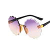 Flower Round  Dual Purple Shade Sun Glasses 9210