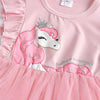 VKT Embroidered Crown Unicorn Shine Bottom Light Pink Frock 6045