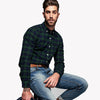 ON Slim Fit Green Classic Casual Shirts