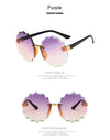 Flower Round  Dual Purple Shade Sun Glasses 9210