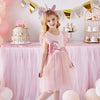 VKT Embroidered Crown Unicorn Shine Bottom Light Pink Frock 6045