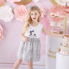 VKT Sequence Bunny Leopard White Frock 8721