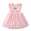 VKT Printed Unicorn Pink Platted Frill Frock 8717