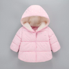 ZJH Silver Stars Sherpa Hooded Pink Puffer Jacket 7654