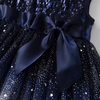 VKT Sequence Star Two Tone Navy Blue Bow Frock 8720