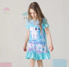 Night Glow Rarity Beautiful Girl Sky Blue Frock 9703