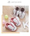 Rabbit Ears Fluffy Warm Brown Slippers 8155