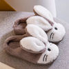 Rabbit Ears Fluffy Warm Brown Slippers 8155