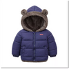 Jing Ping MTXXTZ Warm Full Sherpa Bear Navy Blue Double Sided Hooded Puffer Jacket 7651