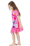 Night Glow Rainbow Power Rose Pink Frock 9698