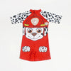 ISD Paw Patrol Face Red Jump  SwimSuit With Cap 9724