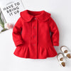 CN Bottom Flore Red Warm Dress Coat With Belt 10547