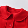 CN Bottom Flore Red Warm Dress Coat With Belt 10547
