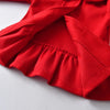 CN Bottom Flore Red Warm Dress Coat With Belt 10547