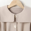 CN Collar Style Dark Beige Warm Dress Coat With Belt 10548