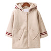 TZM Heart Pockets Maroon Piping Beige Coat 10542