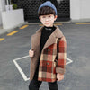 Cute Kids Red & Brown Check Woolen Inside Warm Coat 10526
