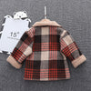 F.Happiness Square Pocket Red & Beige  Warm Woolen Coat 10533