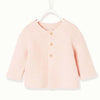 FF Thick Knit Neckless Soft Pink Cardigan 7838