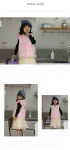 NU Inner Fur Baby Pink Sleeveless Puffer Jacket 8234