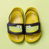 MR Dino Print Black & Mustard Back Strap Slippers 9426