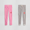 Twenty4 Girls Pack Of 2 Print Trouser (Pink & Grey)