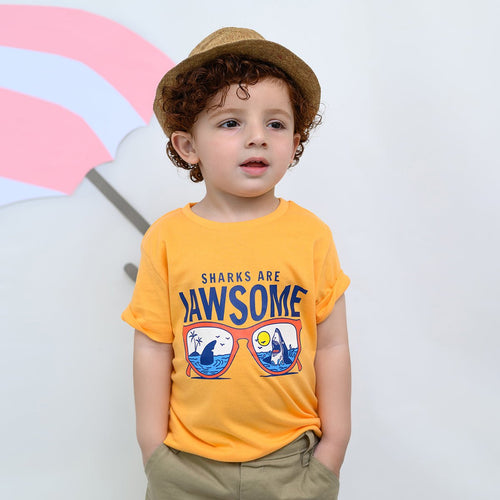 B.X Sharks Are Jawsome Orange Tshirt 5045