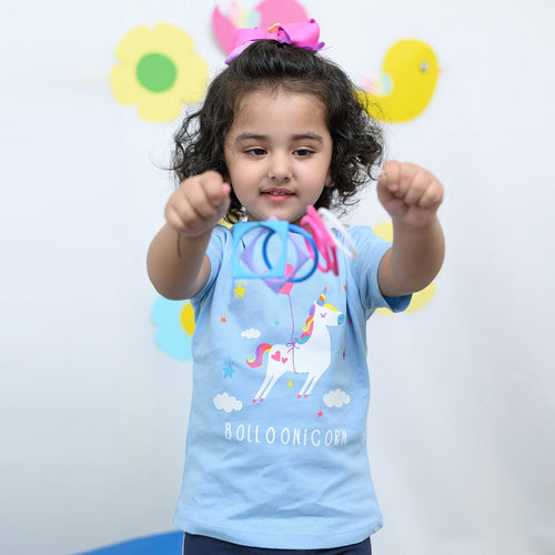 B.X Balloonicorn Light Blue Tshirt 4971