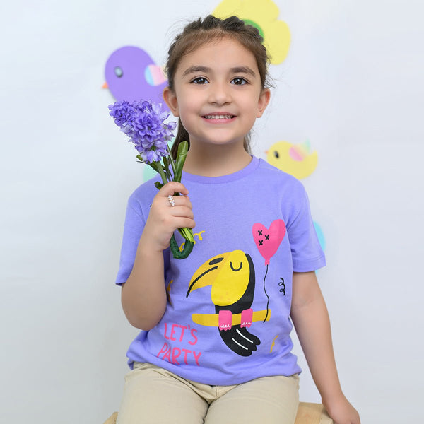 B.X Lets Party Purple Tshirt 5046