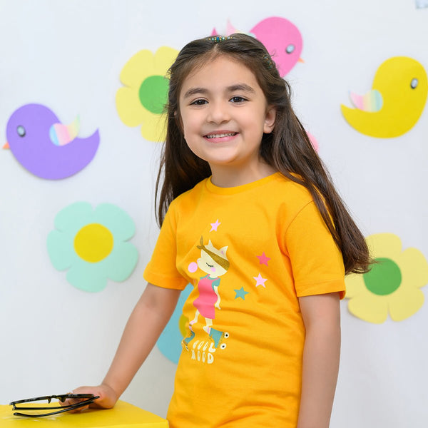 B.X Cool Mood Glitter Doll Mango Yellow Tshirt 4840