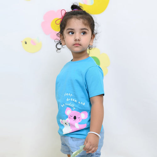 B.X Sleep Dream And Be Cuddly Printed Frozi Tshirt 5089