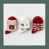 CRM Red & White Bear 3 Piece Socks Set 9266