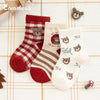 CRM Red & White Bear 3 Piece Socks Set 9266