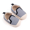 CN Dark Blue & White Stripes  Soft Bottom Booties  10325