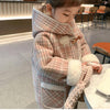CN Tea Pink With Cream Inside Furr Front Style Warm Coat 10537