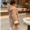 CN Tea Pink With Cream Inside Furr Front Style Warm Coat 10537