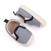 CN Dark Blue & White Stripes  Soft Bottom Booties  10325
