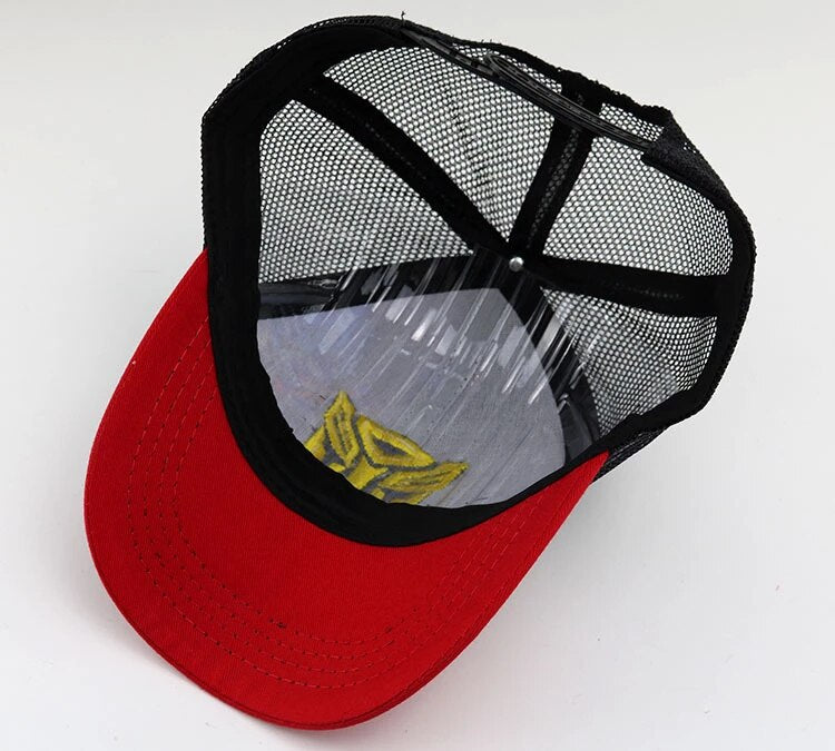 Transformer Embroidered Black & Red Net Cap 9174 – BrandsXpress