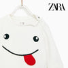 ZR Applique Red Tongue White Sweatshirt 338