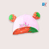 OK Embroidered Strawberry Pink Net Cap 9198