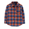 CRT Orange & Blue Big Boxes Check Full Sleeves Casual Shirt 3852