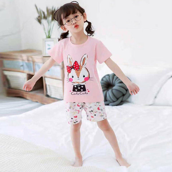 YK Cute Bunny Pink 2 Piece Shorts Set 4513