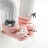YB Sheep Design Tea Pink Antislip Socks 8065
