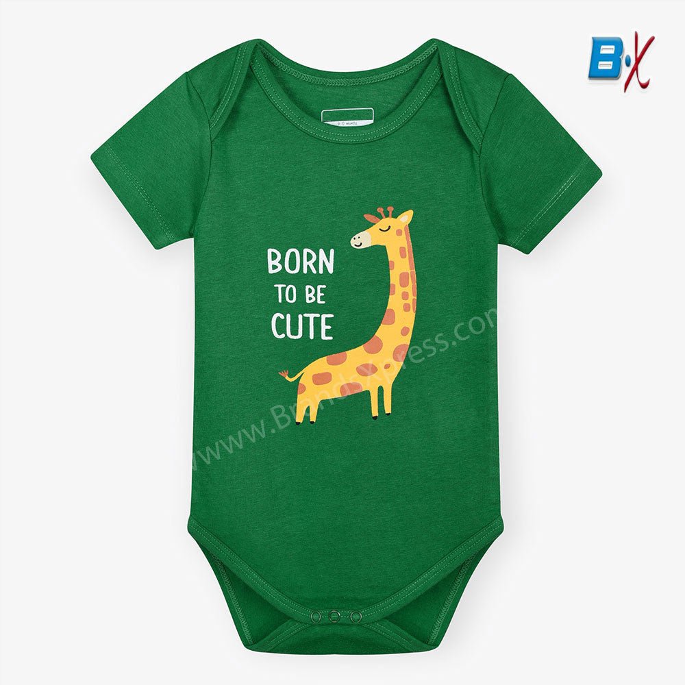 BX Born To Be Cute Giraffe Green Body Suit 9309
