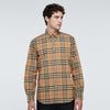 ZR Burberry Check Brown Casual Shirt 8139