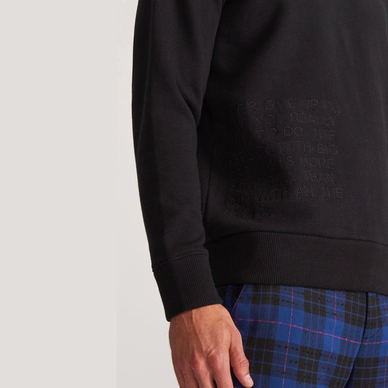 RSV Organic Never Give Up Black Sweatshirt 610