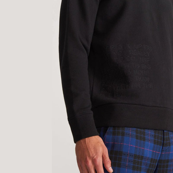 RSV Organic Never Give Up Black Sweatshirt 610