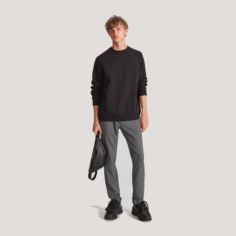 RSV Organic Cross Pocket Black Sweatshirt 606
